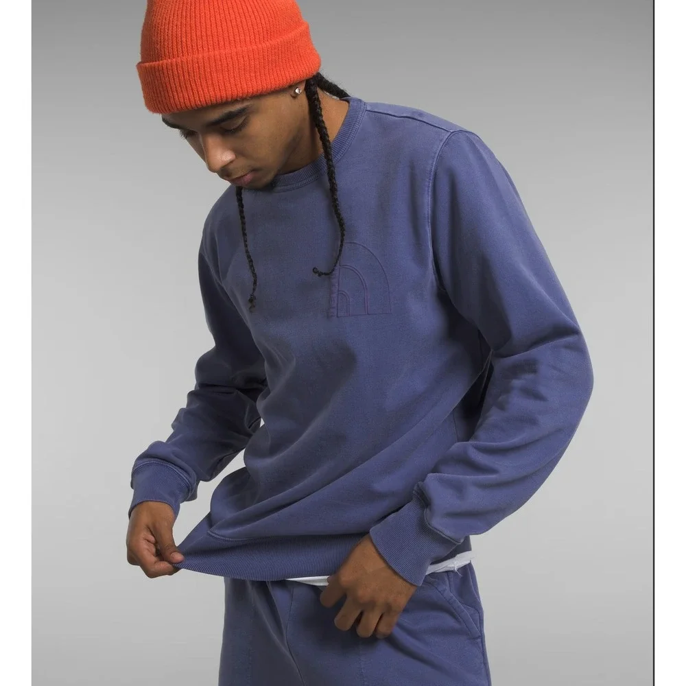 The North Face Dye Pullover‎ Crew Sweatshirt Men's XL Cave Blue NWT